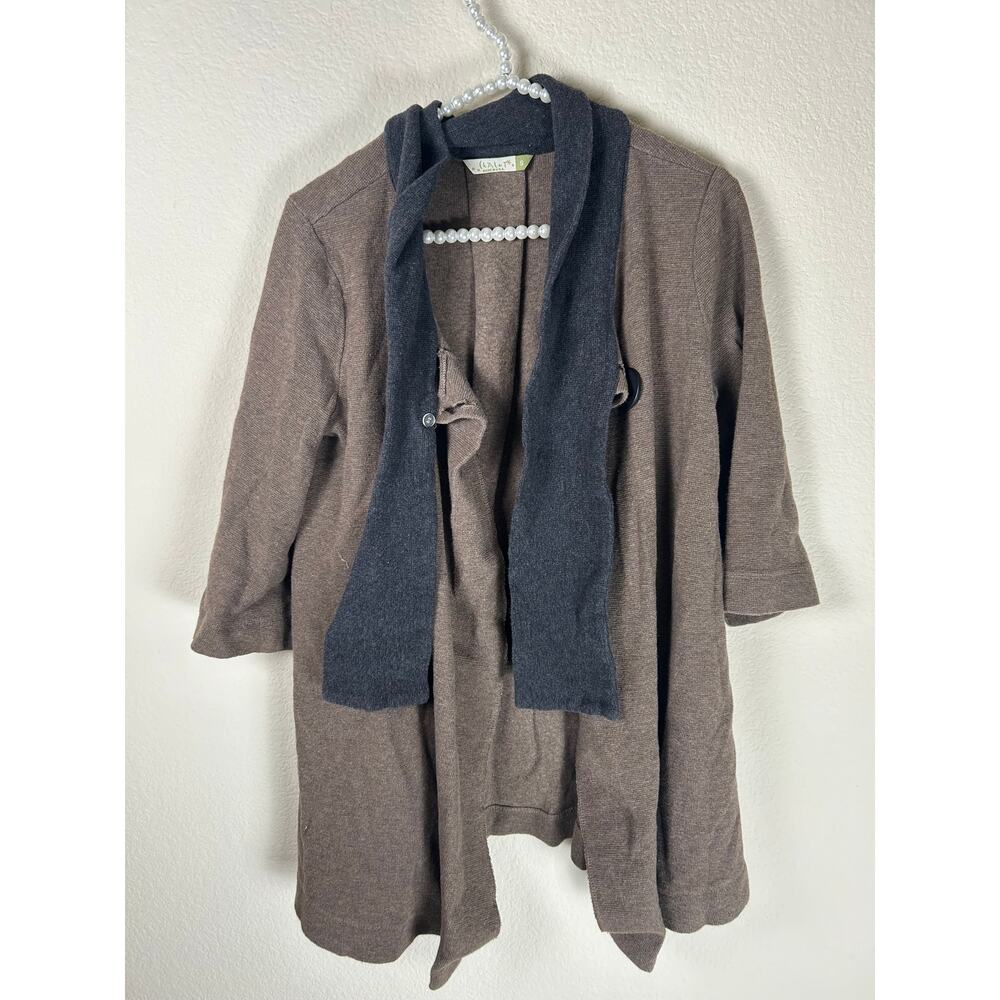 Chalet et Ceci Cardigan Women's Size Small Brown Duster Sweater Made in USA - Picture 7 of 11
